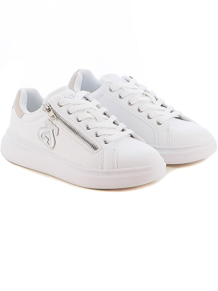 Sneakers stringate donna SOPRANI COUTURE SCW424P98 bianco | Costa Superstore