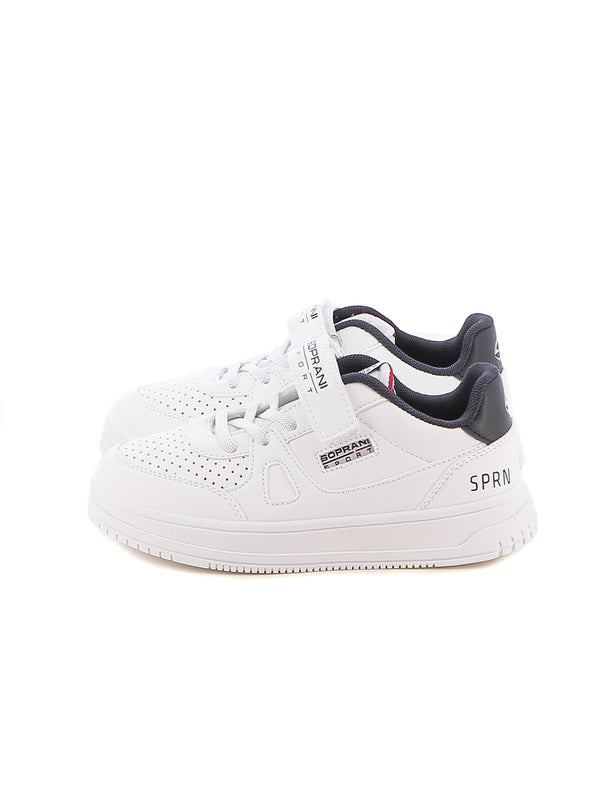 Sneakers con strappi bambino SOPRANI SPORT SPK424R03B bianco blu | Costa Superstore