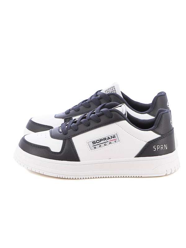 Sneakers stringate ragazzo SOPRANI SPORT SPK424R04C bianco blu | Costa Superstore