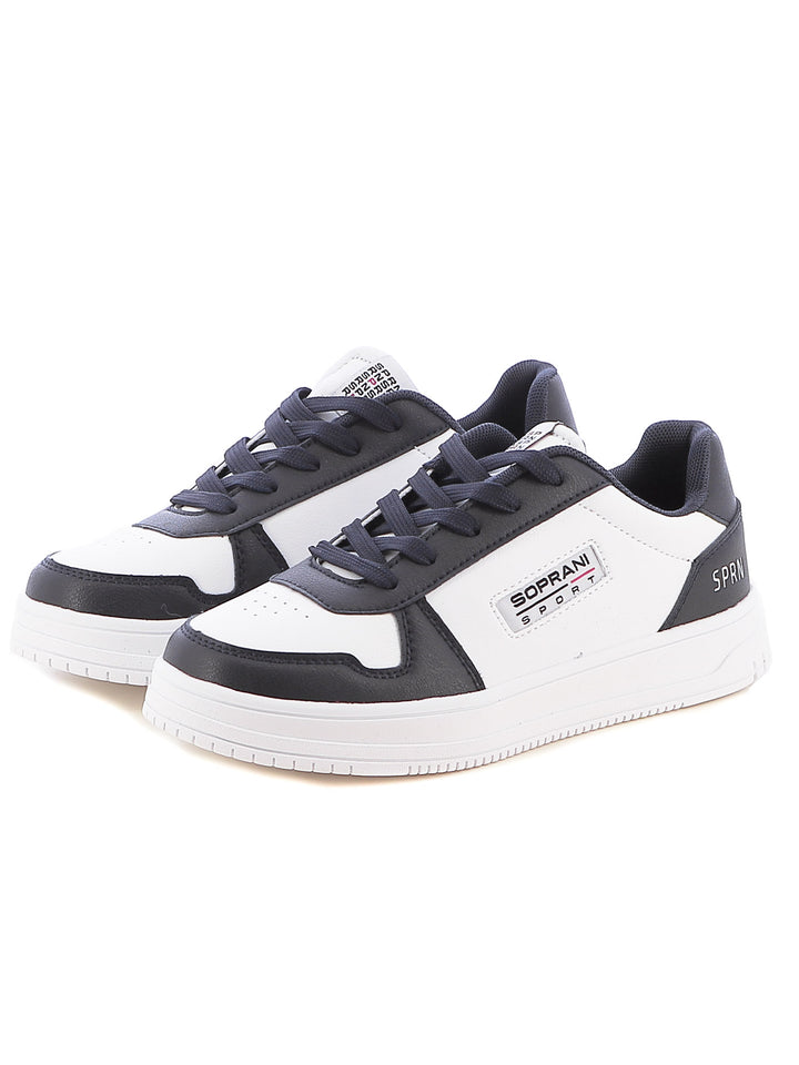 Sneakers stringate ragazzo SOPRANI SPORT SPK424R04C bianco blu | Costa Superstore