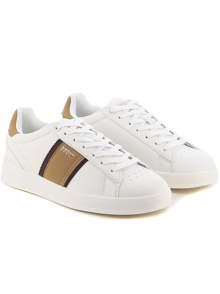 Sneakers stringate uomo SOPRANI SPORT SPM424R31 bianco cuoio | Costa Superstore