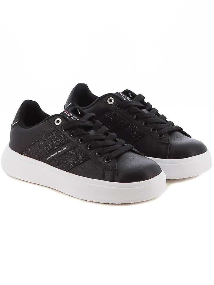 Sneakers stringate donna SOPRANI SPORT SPW424R21 nero | Costa Superstore