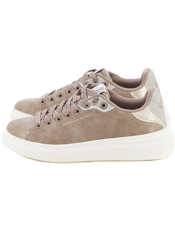 Sneakers stringate donna SOPRANI SPORT SPW428R04 beige scuro | Costa Superstore