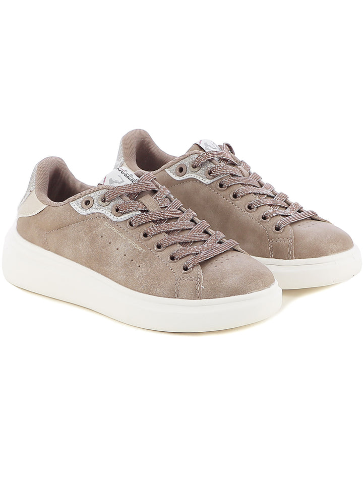 Sneakers stringate donna SOPRANI SPORT SPW428R04 beige scuro | Costa Superstore