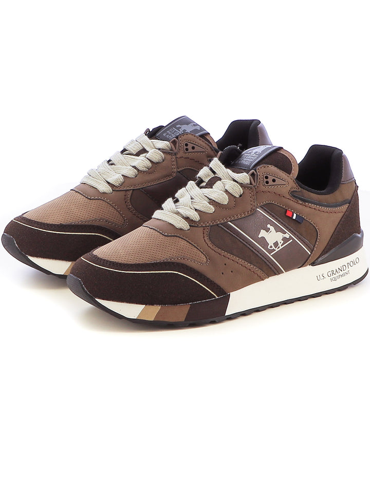Sneakers stringate uomo US GRAND POLO GPM423300 marrone | Costa Superstore