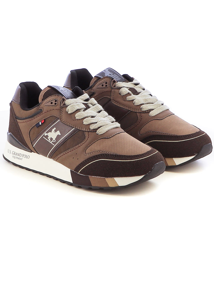 Sneakers stringate uomo US GRAND POLO GPM423300 marrone | Costa Superstore