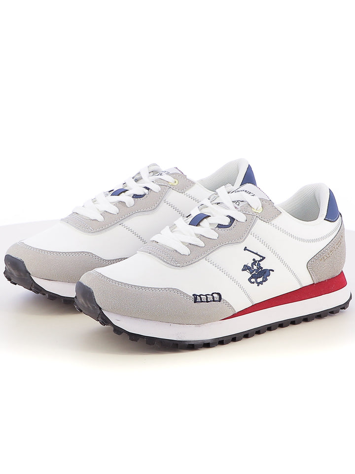 Sneakers stringate uomo BH POLO CLUB BHM513000 bianco grigio | Costa Superstore
