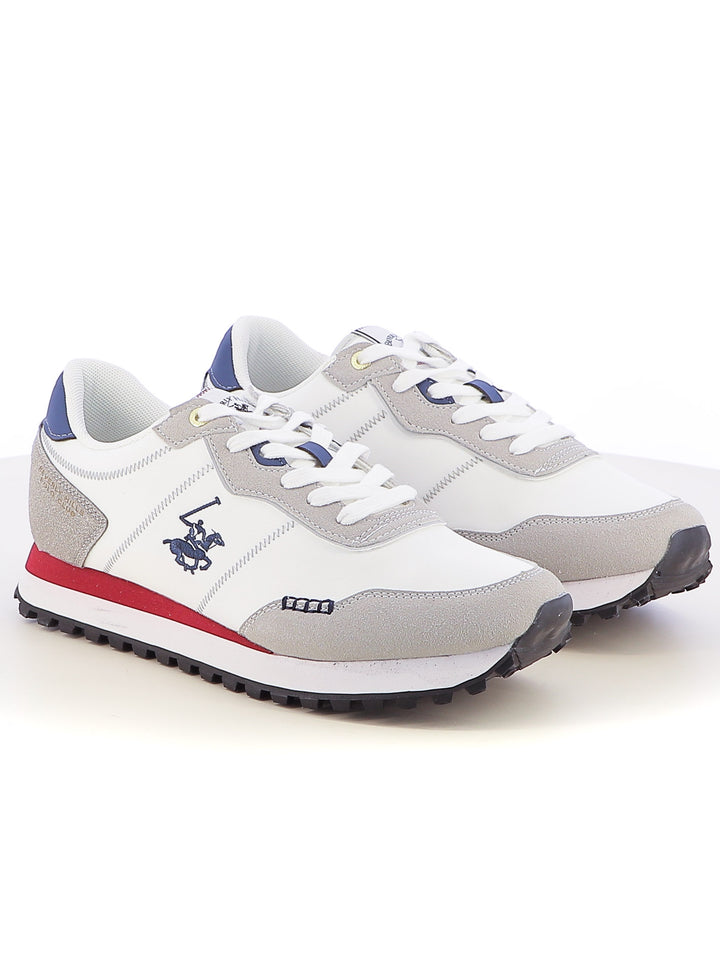 Sneakers stringate uomo BH POLO CLUB BHM513000 bianco grigio | Costa Superstore