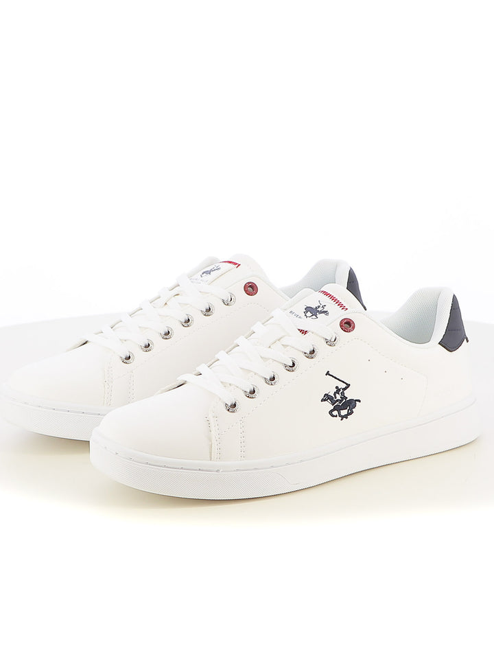 Sneakers stringate uomo BH POLO CLUB BHM514001 bianco blu | Costa Superstore