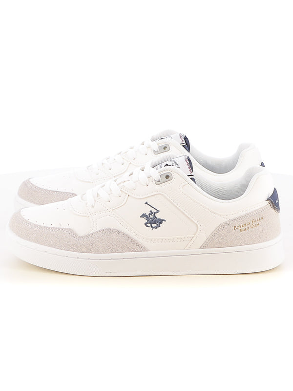 Sneakers stringate uomo BH POLO CLUB BHM514016 bianco blu | Costa Superstore