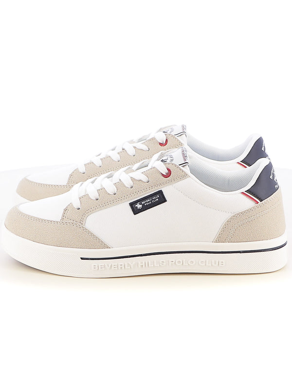 Sneakers stringate uomo BH POLO CLUB BHM514106 bianco rosa | Costa Superstore