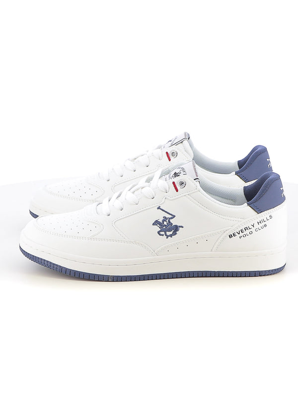 Sneakers stringate uomo BH POLO CLUB BHM514201 bianco blu | Costa Superstore