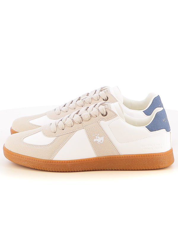 Sneakers stringate uomo BH POLO CLUB BHM515200 bianco rosa | Costa Superstore