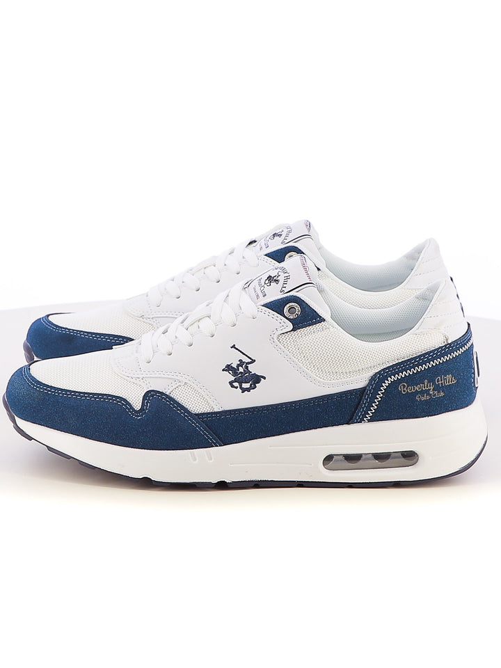 Sneakers stringate uomo BH POLO CLUB BHM517001 bianco blu | Costa Superstore