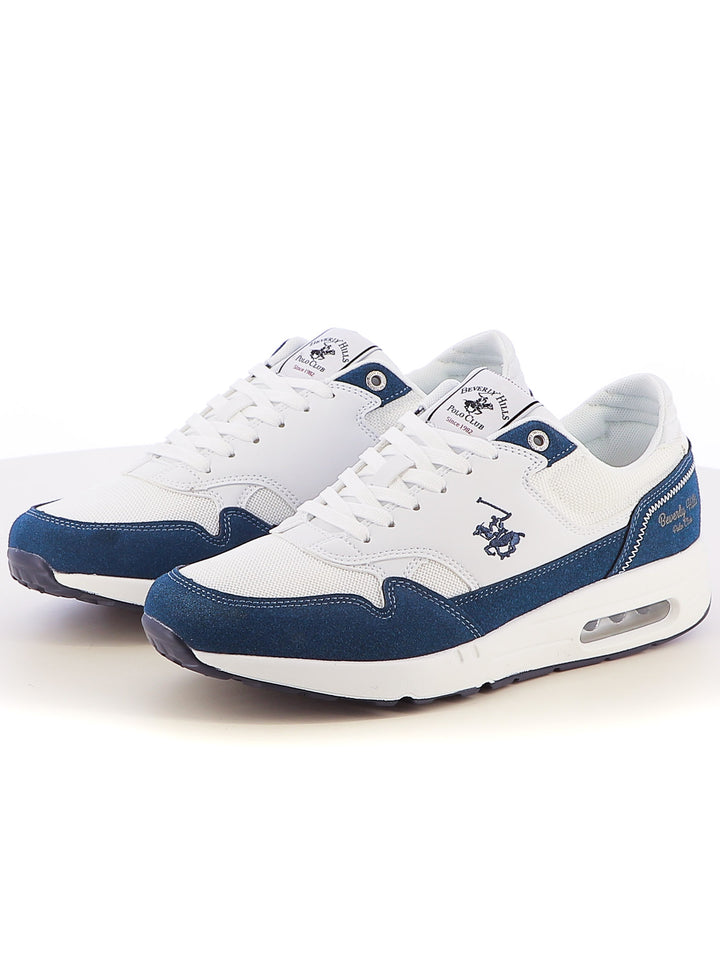 Sneakers stringate uomo BH POLO CLUB BHM517001 bianco blu | Costa Superstore