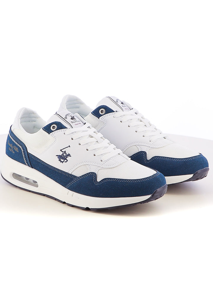 Sneakers stringate uomo BH POLO CLUB BHM517001 bianco blu | Costa Superstore