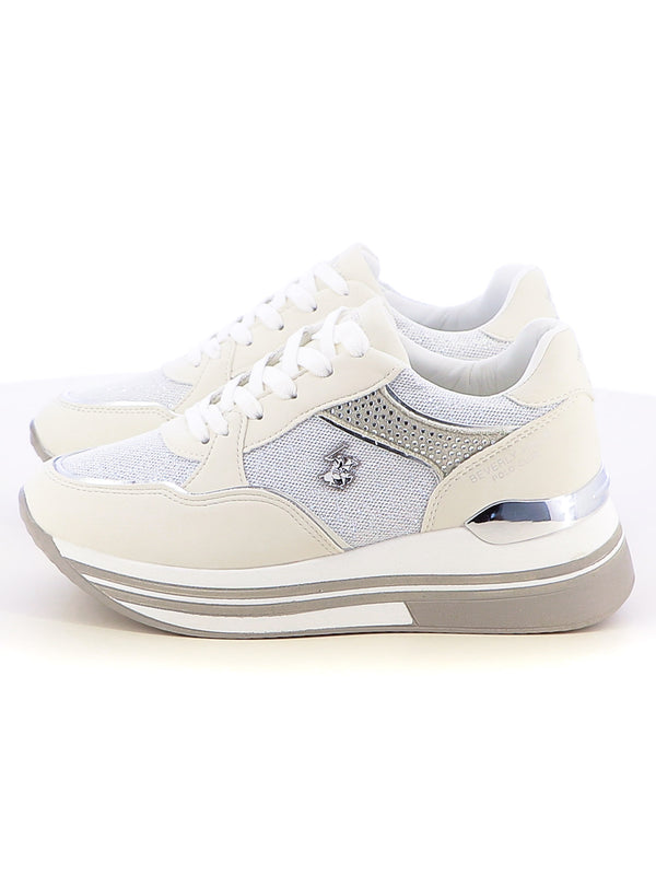 Sneakers stringate donna BH POLO CLUB BHW513300 bianco | Costa Superstore