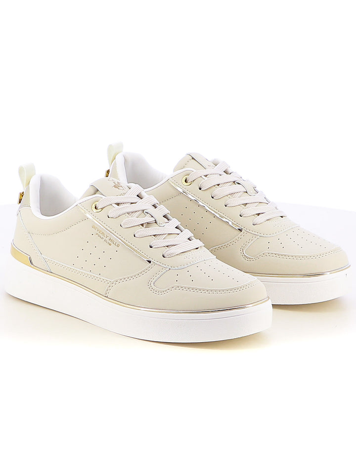 Sneakers stringate donna BH POLO CLUB BHW514301 beige chiaro | Costa Superstore
