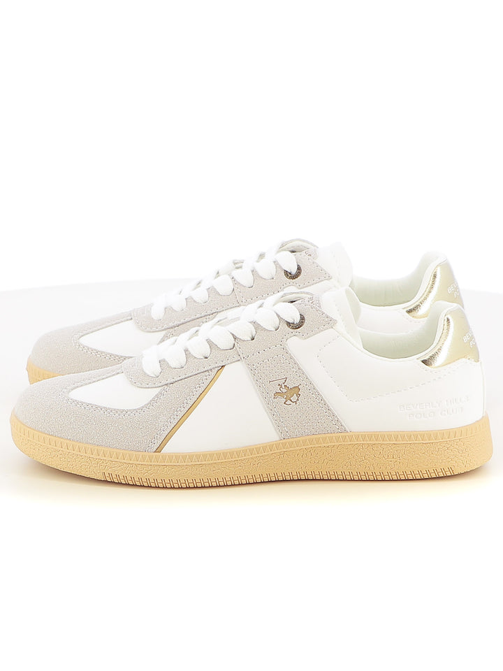 Sneakers stringate donna BH POLO CLUB BHW515200 bianco grigio | Costa Superstore