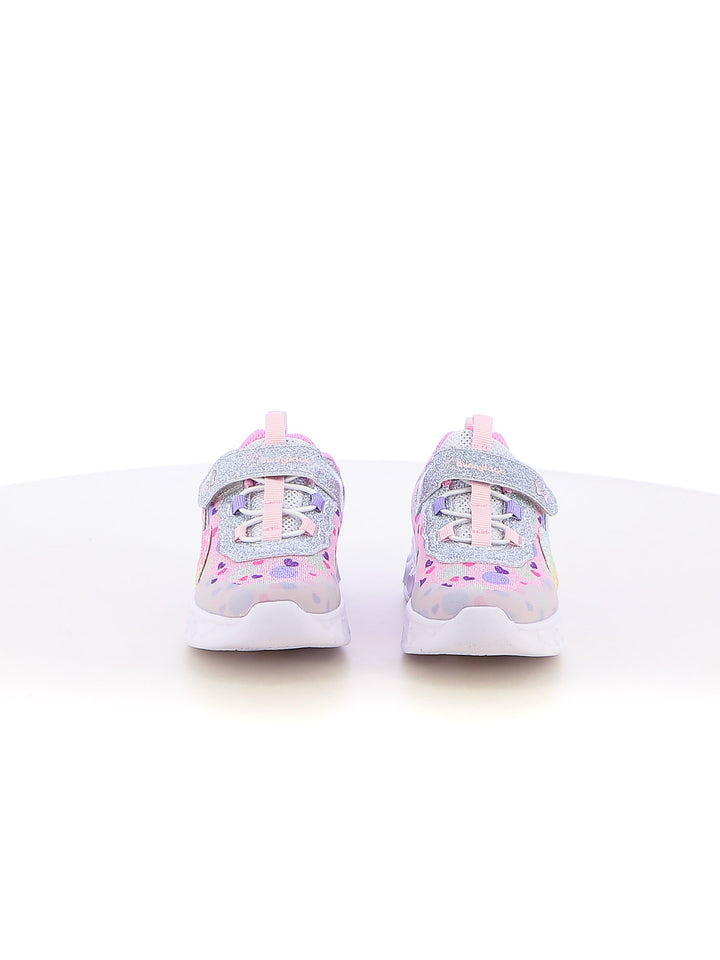 Sneakers con luci bambina BUNNY LACE K2568 argento | Costa Superstore