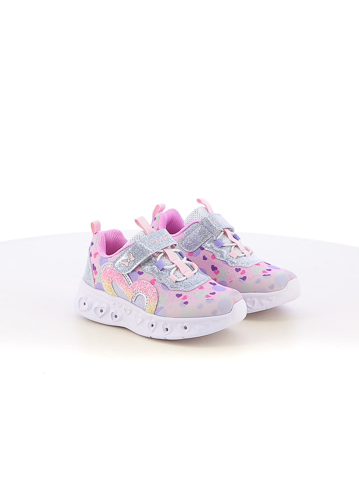 Sneakers con luci bambina BUNNY LACE K2568 argento | Costa Superstore