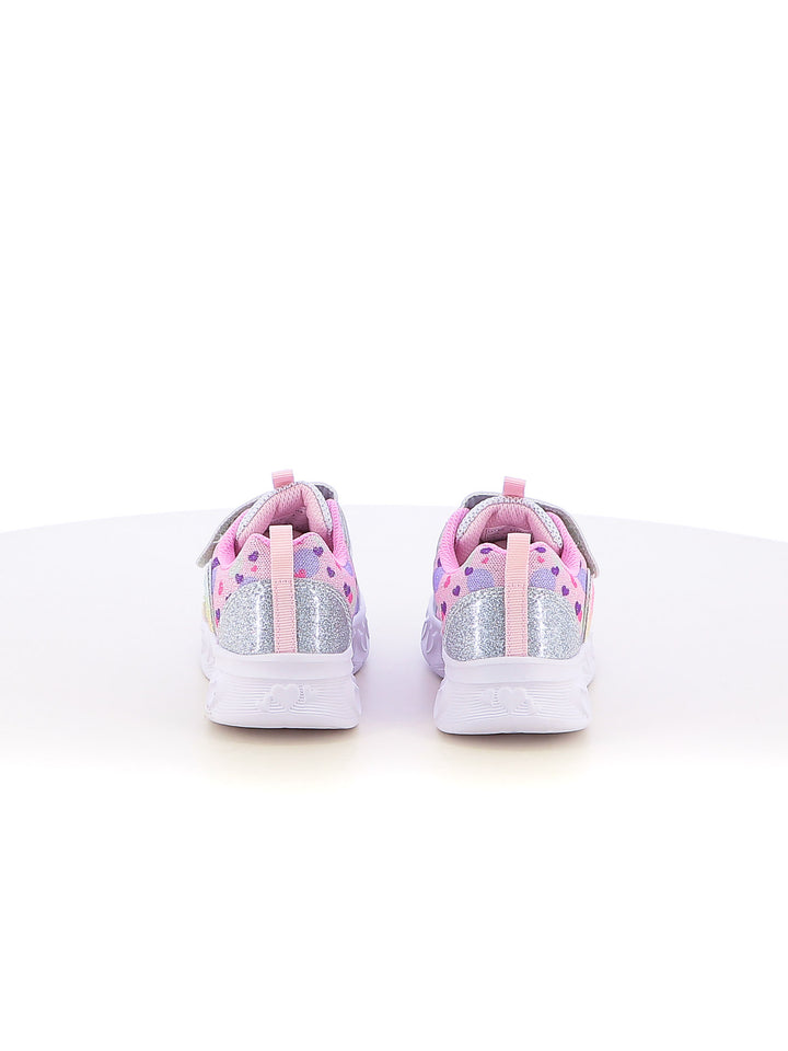 Sneakers con luci bambina BUNNY LACE K2568 argento | Costa Superstore
