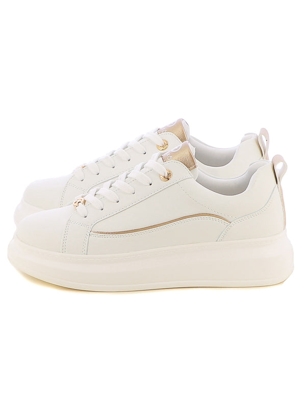 Sneakers stringate donna CARLA KOTE 2503K bianco oro | Costa Superstore