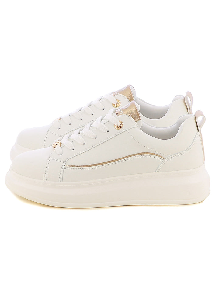 Sneakers stringate donna CARLA KOTE 2503K bianco oro | Costa Superstore