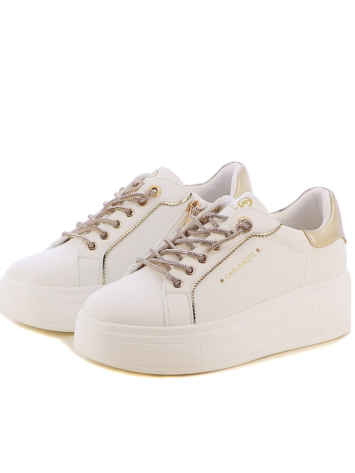 Sneakers stringate donna CARLA KOTE 2507K beige chiaro | Costa Superstore