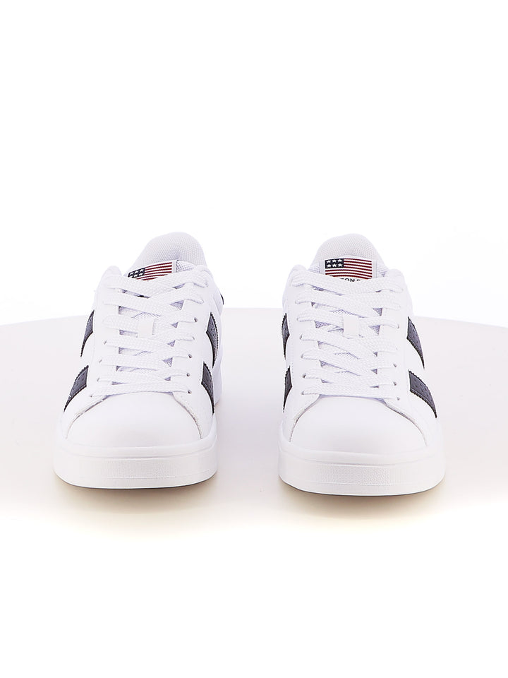 Sneakers stringate uomo COTTON BELT CBM514A71 bianco nero | Costa Superstore