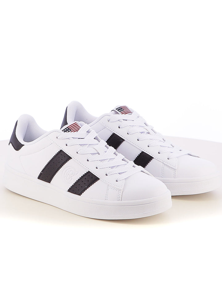 Sneakers stringate uomo COTTON BELT CBM514A71 bianco nero | Costa Superstore