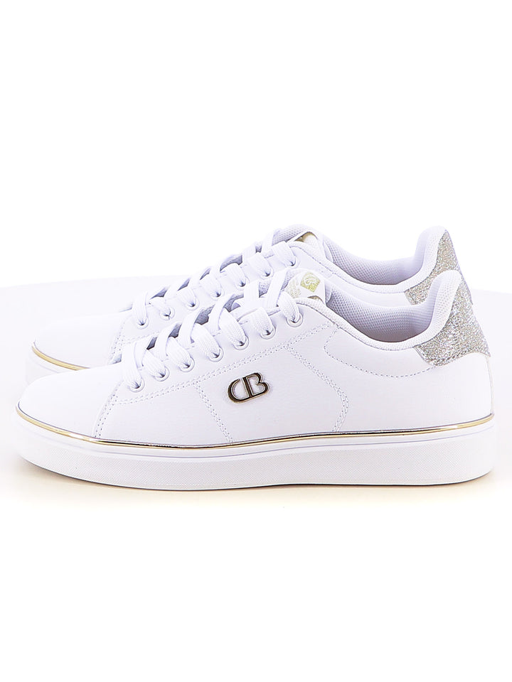Sneakers stringate donna COTTON BELT CBW514A20 bianco oro | Costa Superstore