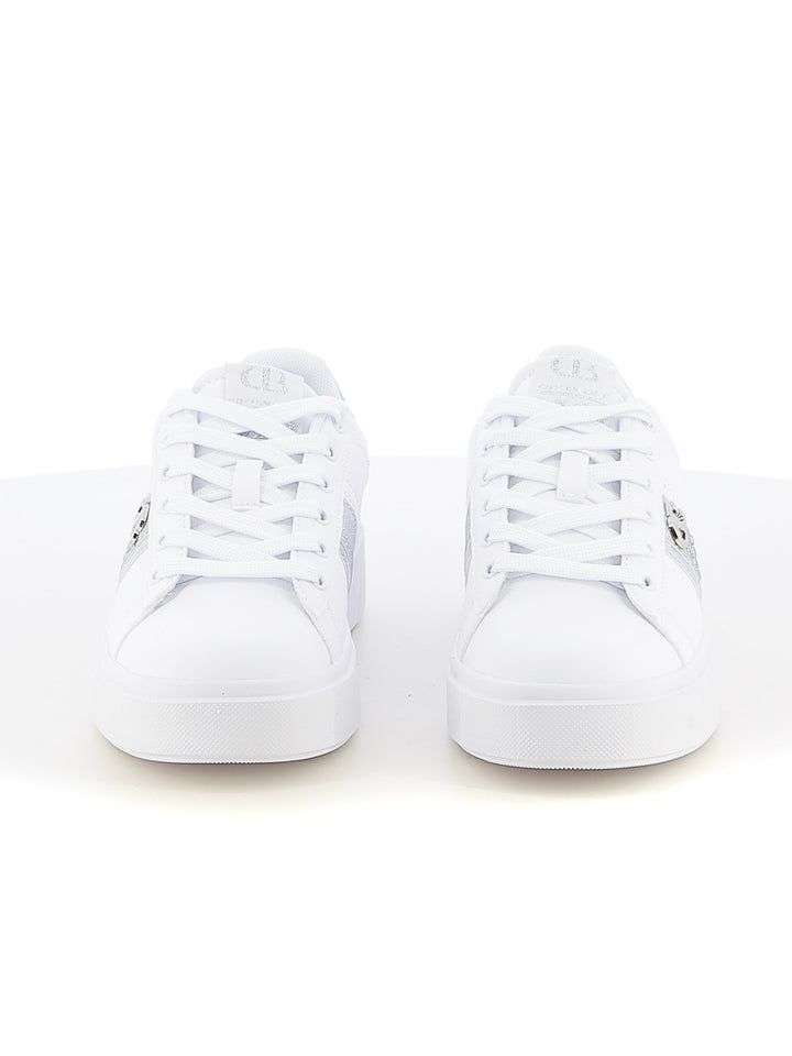 Sneakers stringate donna COTTON BELT CBW514A88 bianco argento | Costa Superstore