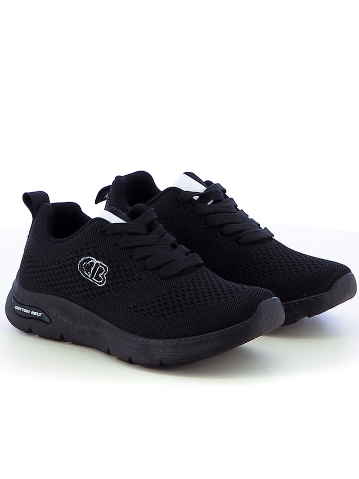 Sneakers stringate donna COTTON BELT CBW516A25 nero | Costa Superstore