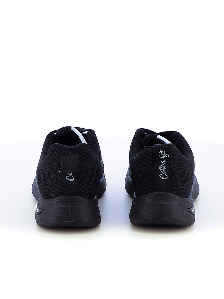Sneakers stringate donna COTTON BELT CBW516A25 nero | Costa Superstore