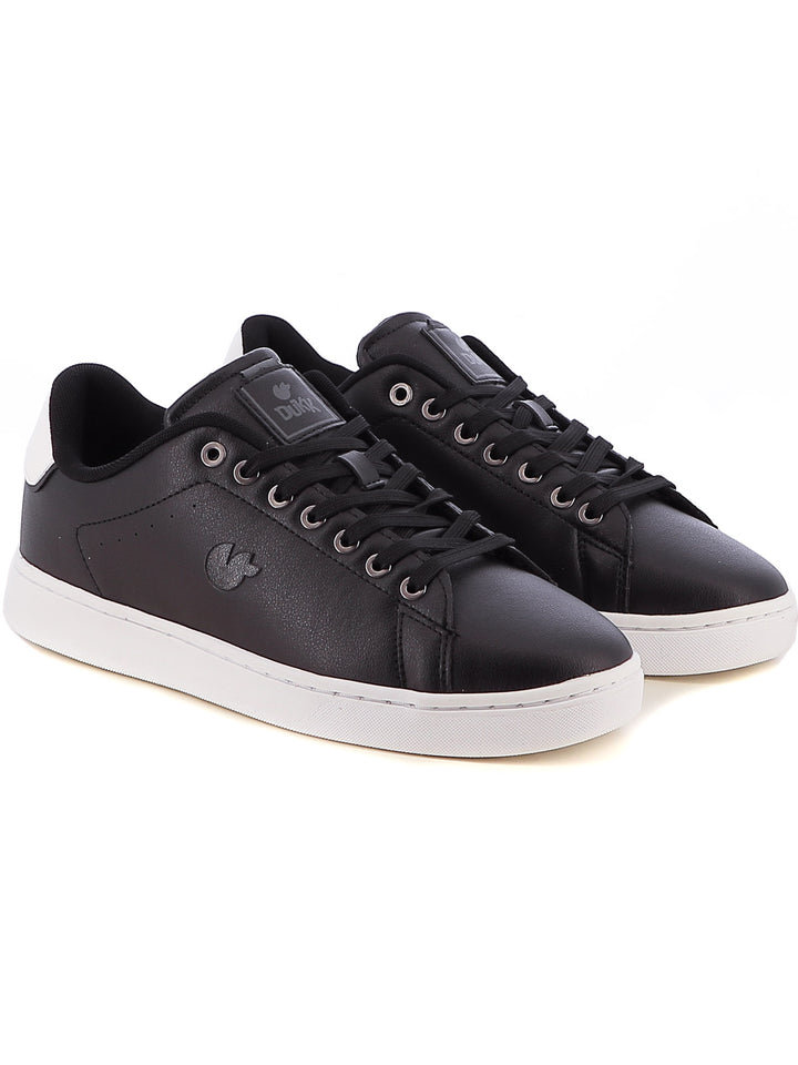 Sneakers stringate uomo DUKK DKM514000 nero bianco | Costa Superstore