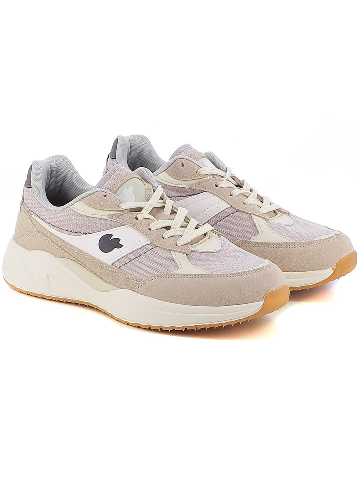 Sneakers stringate uomo DUKK DKM515100 beige chiaro | Costa Superstore