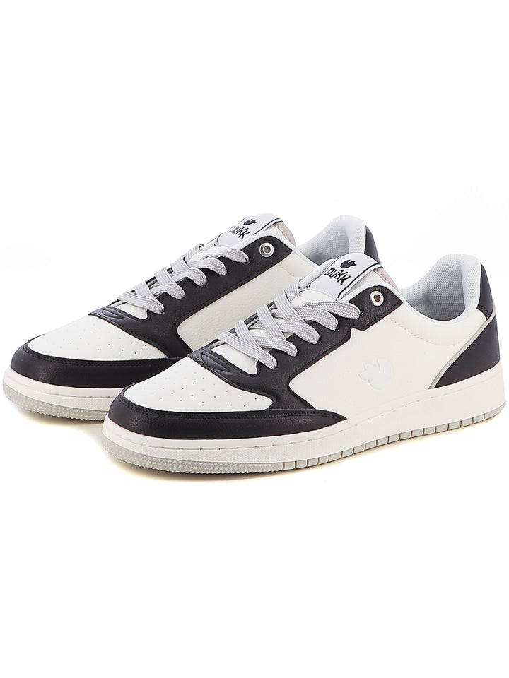Sneakers stringate uomo DUKK DKM518210 bianco nero | Costa Superstore