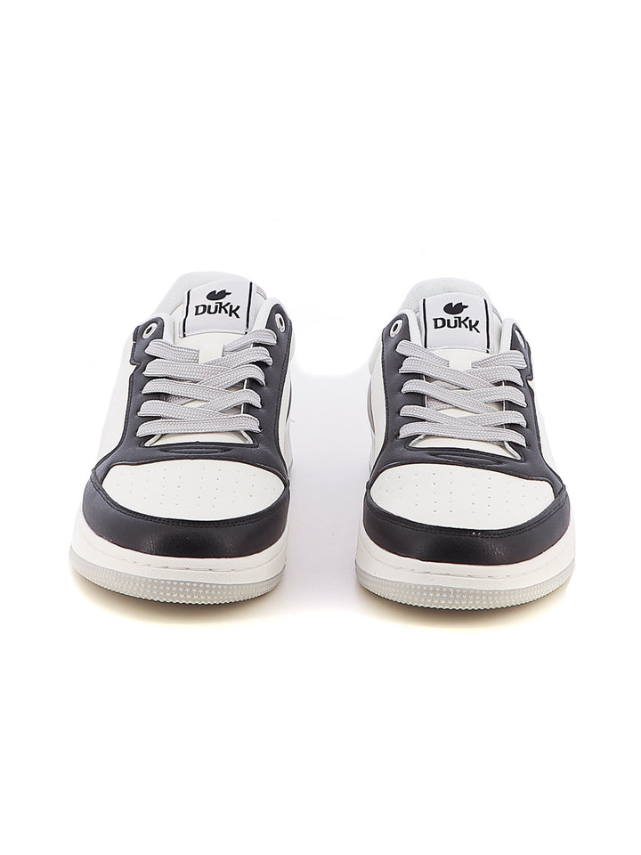 Sneakers stringate uomo DUKK DKM518210 bianco nero | Costa Superstore