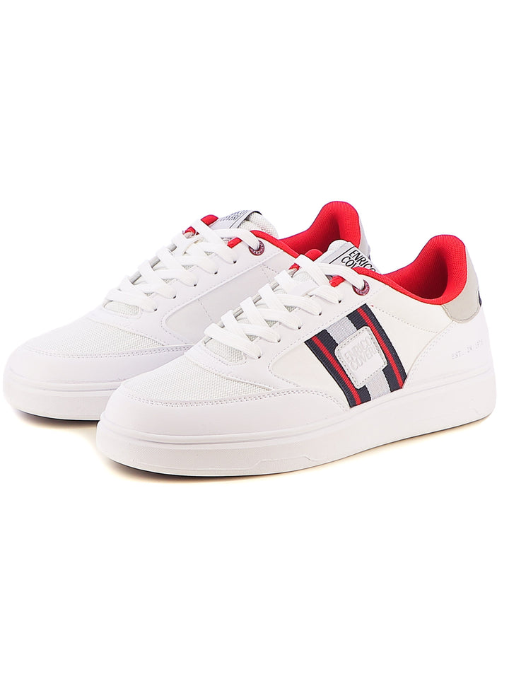 Sneakers stringate uomo ENRICO COVERI ECM514B00 bianco | Costa Superstore