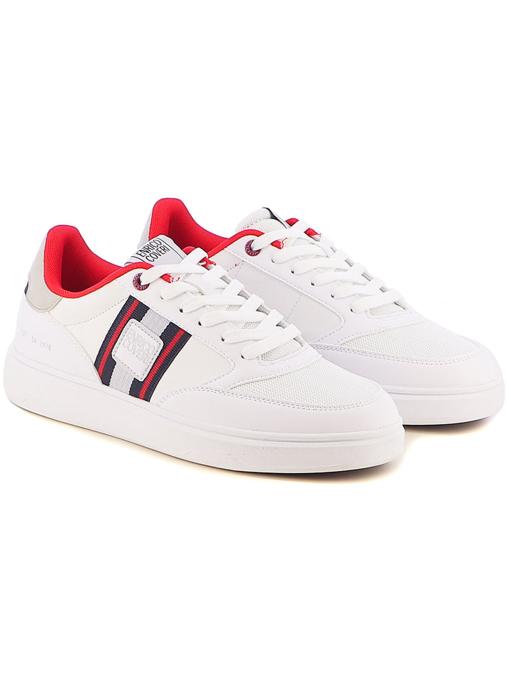 Sneakers stringate uomo ENRICO COVERI ECM514B00 bianco | Costa Superstore