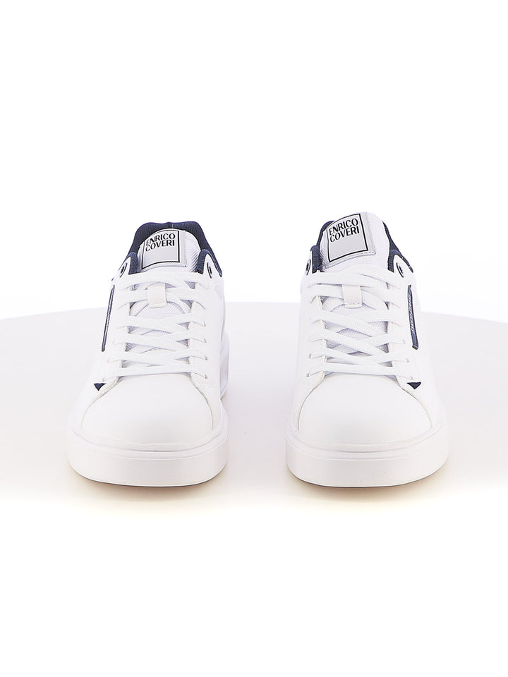 Sneakers stringate uomo ENRICO COVERI ECM514B05 bianco blu | Costa Superstore