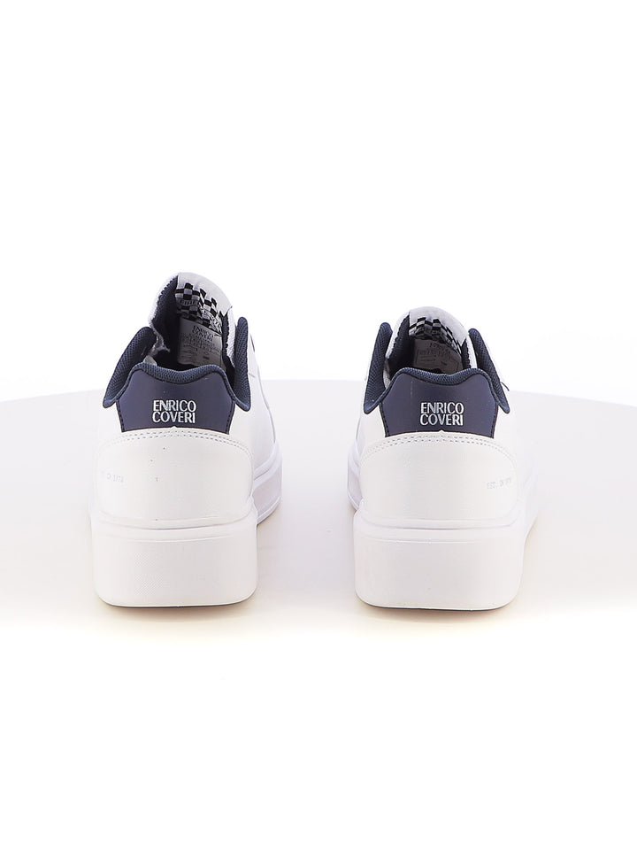 Sneakers stringate uomo ENRICO COVERI ECM514B05 bianco blu | Costa Superstore