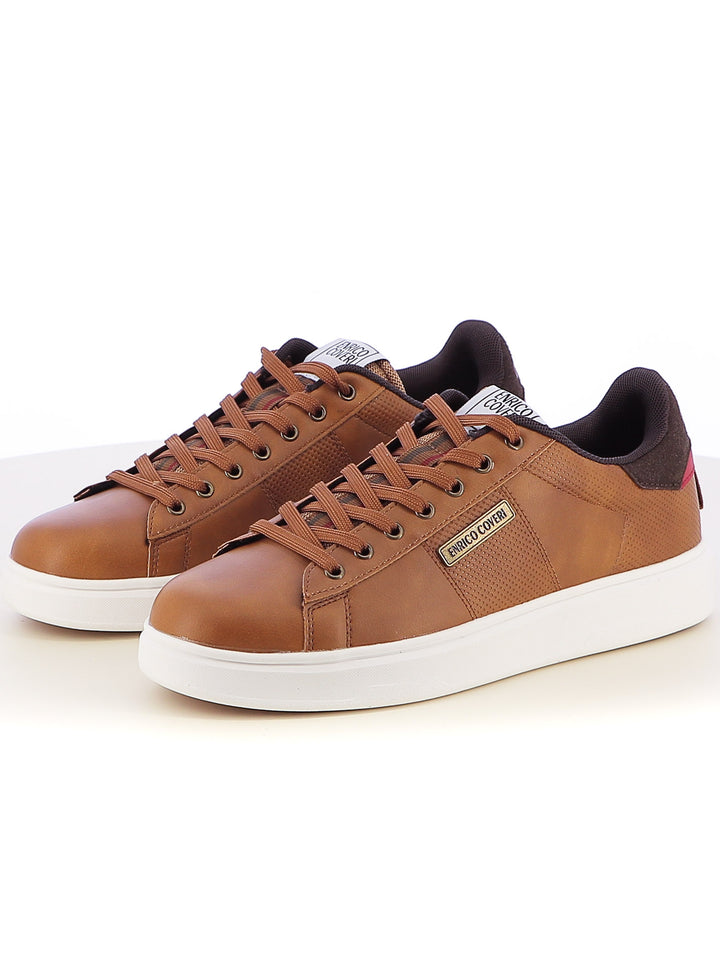 Sneakers stringate uomo ENRICO COVERI ECM514B50 cuoio | Costa Superstore