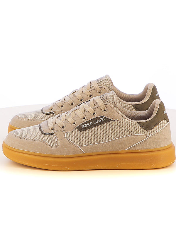 Sneakers stringate uomo ENRICO COVERI ECM514B51 beige chiaro | Costa Superstore