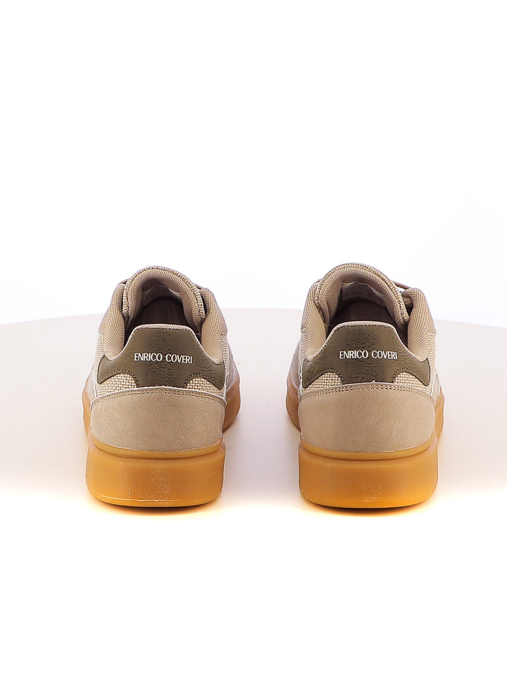 Sneakers stringate uomo ENRICO COVERI ECM514B51 beige chiaro | Costa Superstore