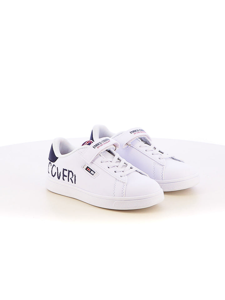 Sneakers con strappi bambino ENRICO COVERI SPORTSWEAR CKS514C21B bianco | Costa Superstore