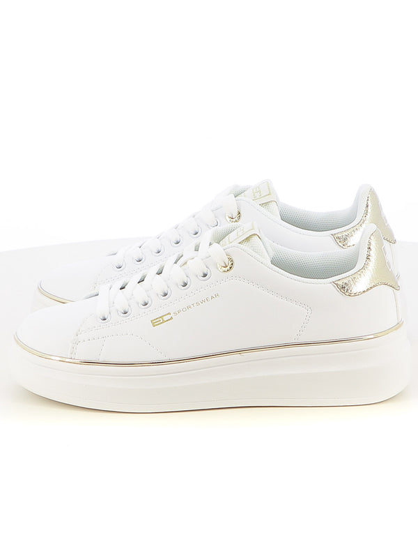 Sneakers stringate donna ENRICO COVERI SPORTSWEAR CSW514A90 bianco oro | Costa Superstore