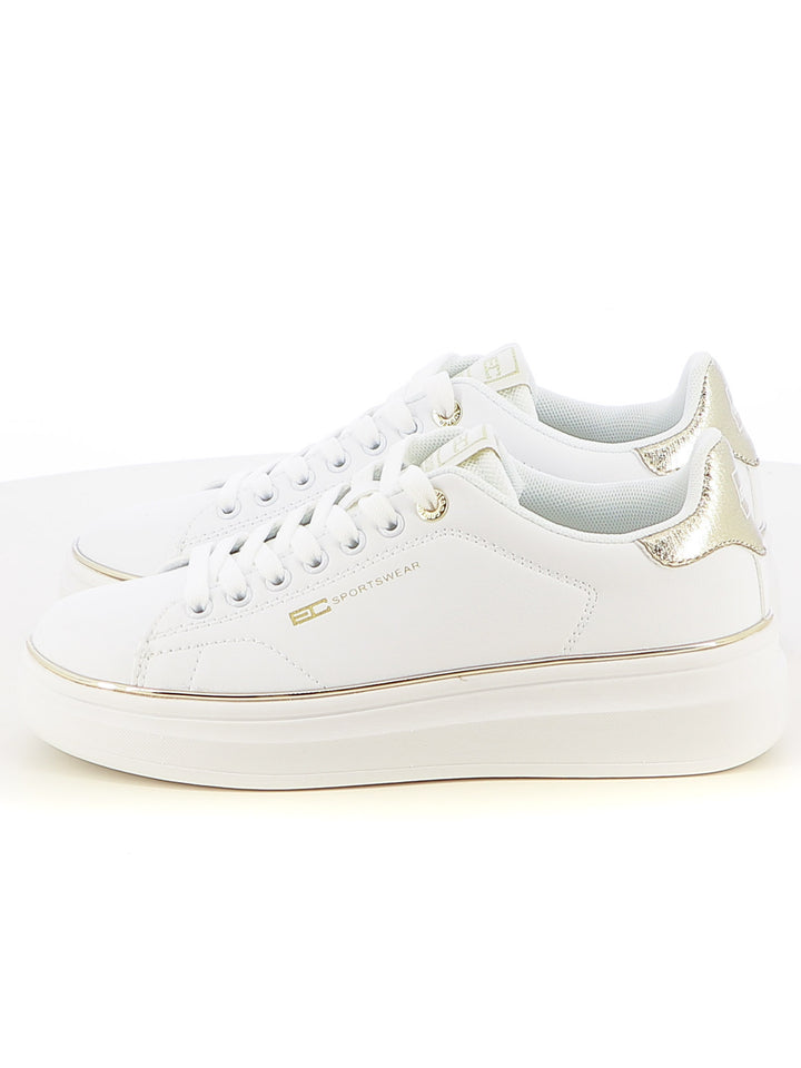 Sneakers stringate donna ENRICO COVERI SPORTSWEAR CSW514A90 bianco oro | Costa Superstore