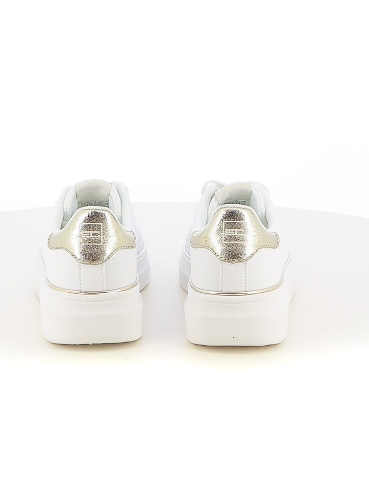 Sneakers stringate donna ENRICO COVERI SPORTSWEAR CSW514A90 bianco oro | Costa Superstore